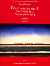 Four Pieces Op. 3 piano sheet music cover